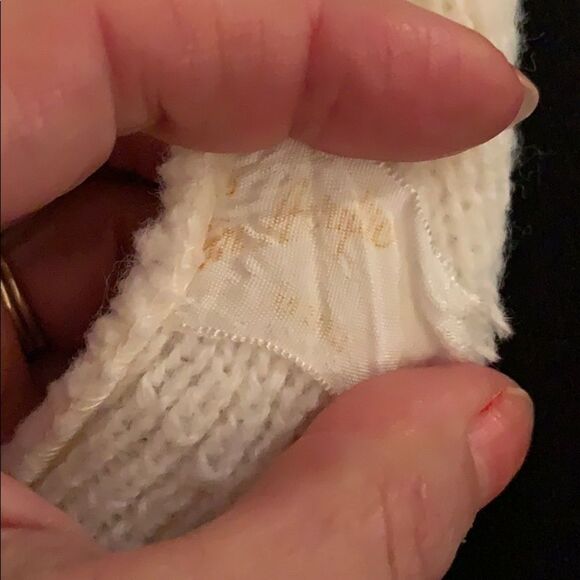 Vtg 70s/80s rose embroidered acrylic sweater vest - Picture 7 of 8